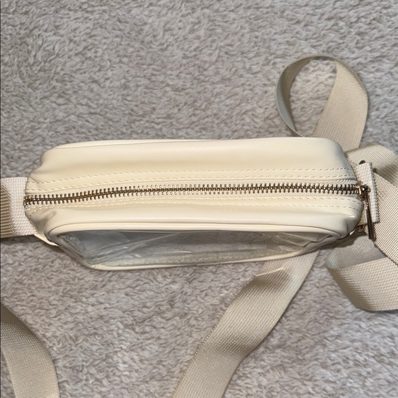 👜 Clear Stadium-Approved Crossbody Purse – Cream Trim with Gold Accents - Picture 6 of 7